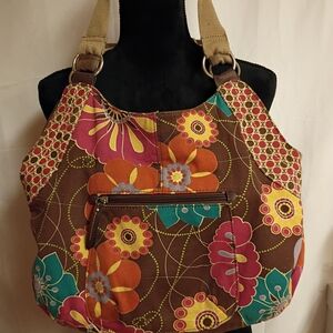 Relic Brown Floral Shoulder Bag